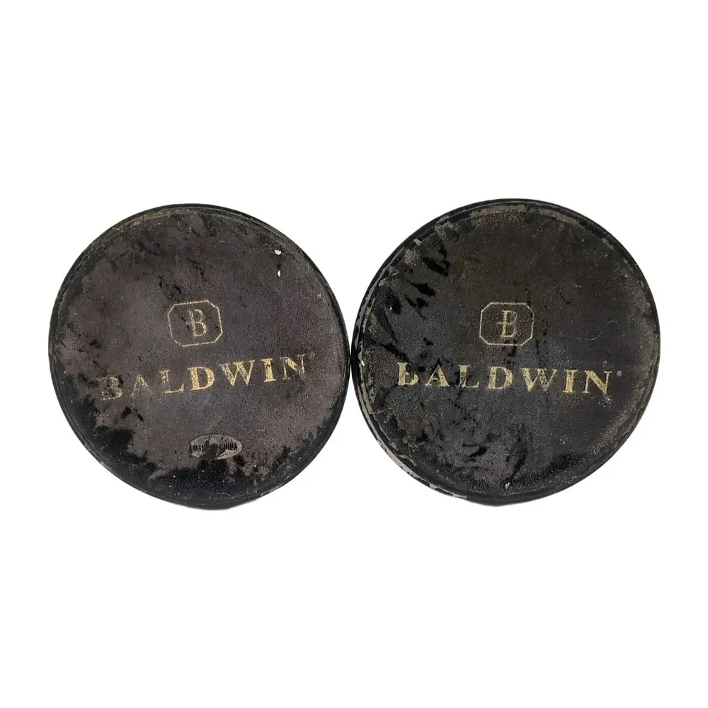Baldwin‎ Pair Candlesticks Taper Candle Holders Classic Black Metal 4.5